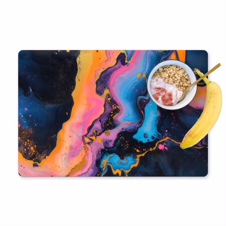 Placemat vinyl - Modern - Marmer - Oranje — 1