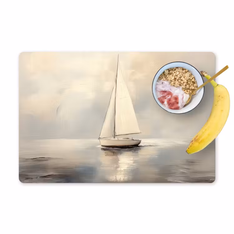 Placemat vinyl - Zeilschip - Zee - Bewolkt — 1