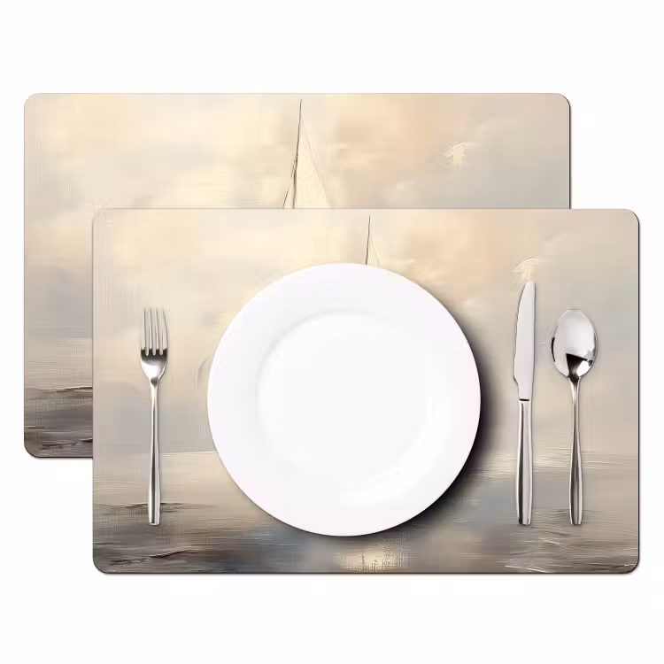 Placemat vinyl - Zeilschip - Zee - Bewolkt — 2