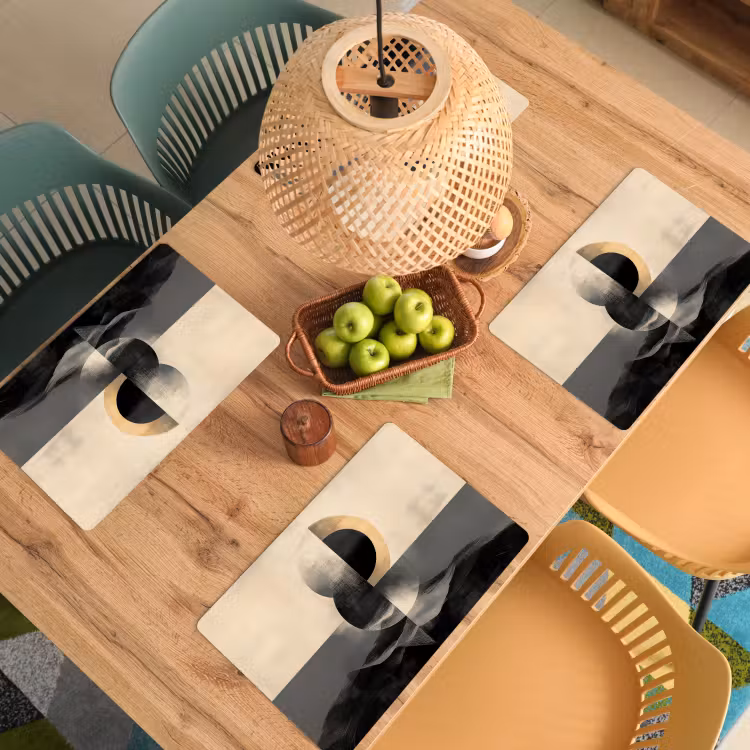Placemat vinyl - Cirkels - Schaduw - Abstract — 3
