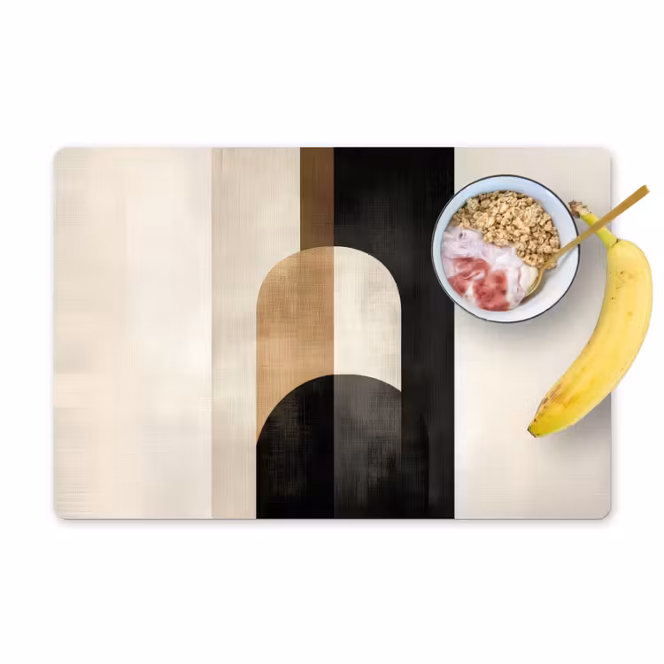Placemat vinyl - Geometrische - Vormen - Wit — 1