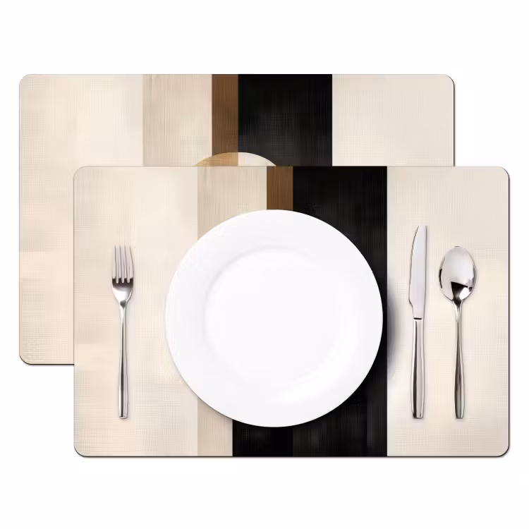 Placemat vinyl - Geometrische - Vormen - Wit — 2