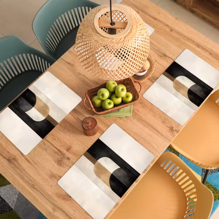 Placemat vinyl - Geometrische - Vormen - Wit — 3