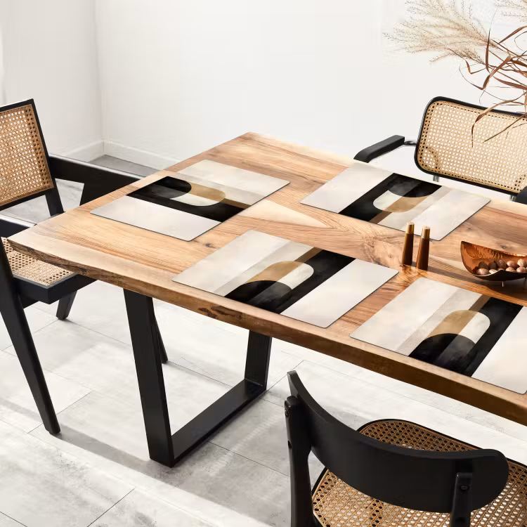 Placemat vinyl - Geometrische - Vormen - Wit — 4