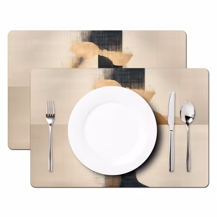 Placemat vinyl - Goud - Vrouw - Rechthoeken — 2