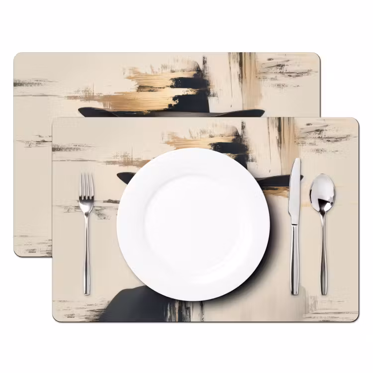 Placemat vinyl - Vrouw - Hoed - Verf — 2