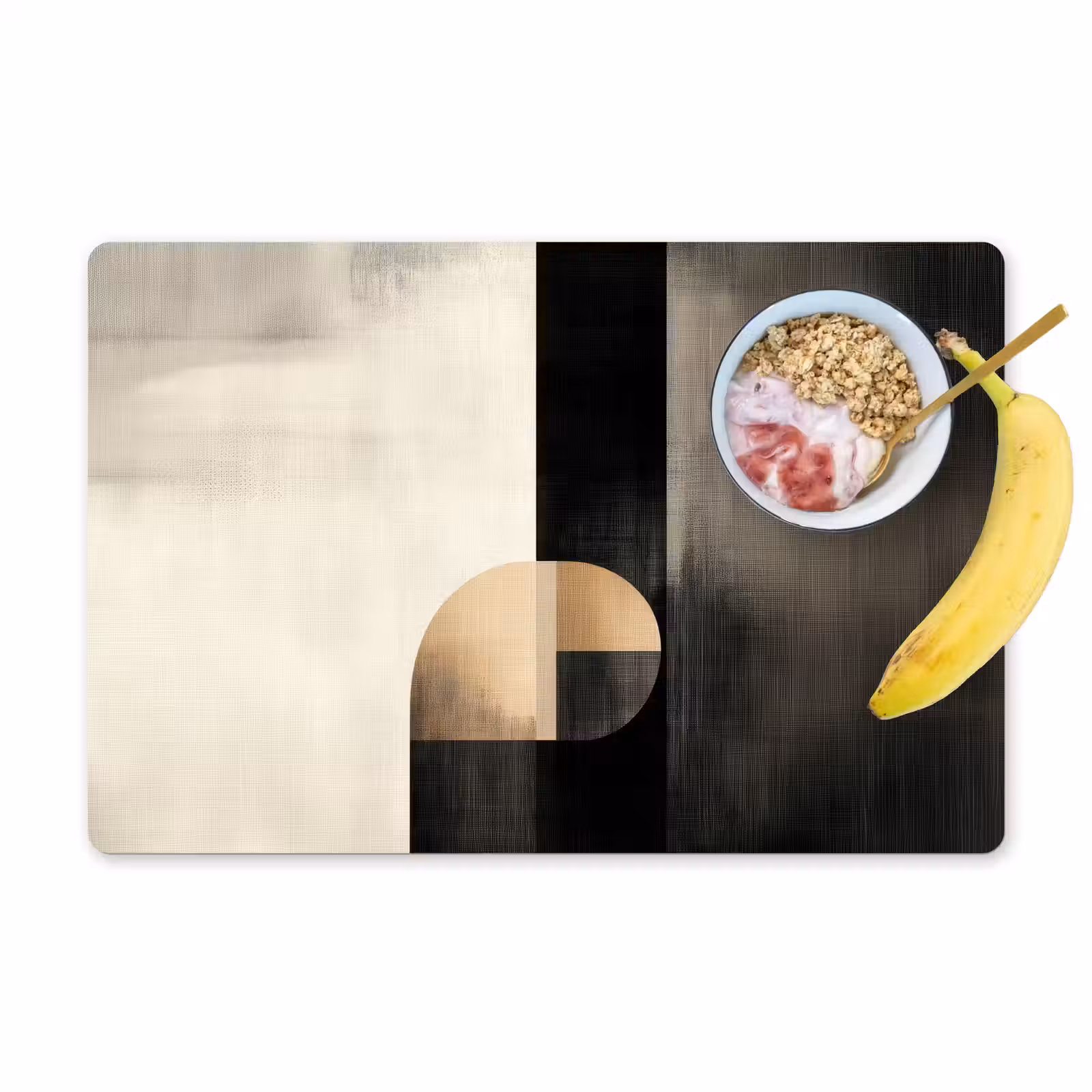 Placemat vinyl - Vormen - Modern - Zwart — 1