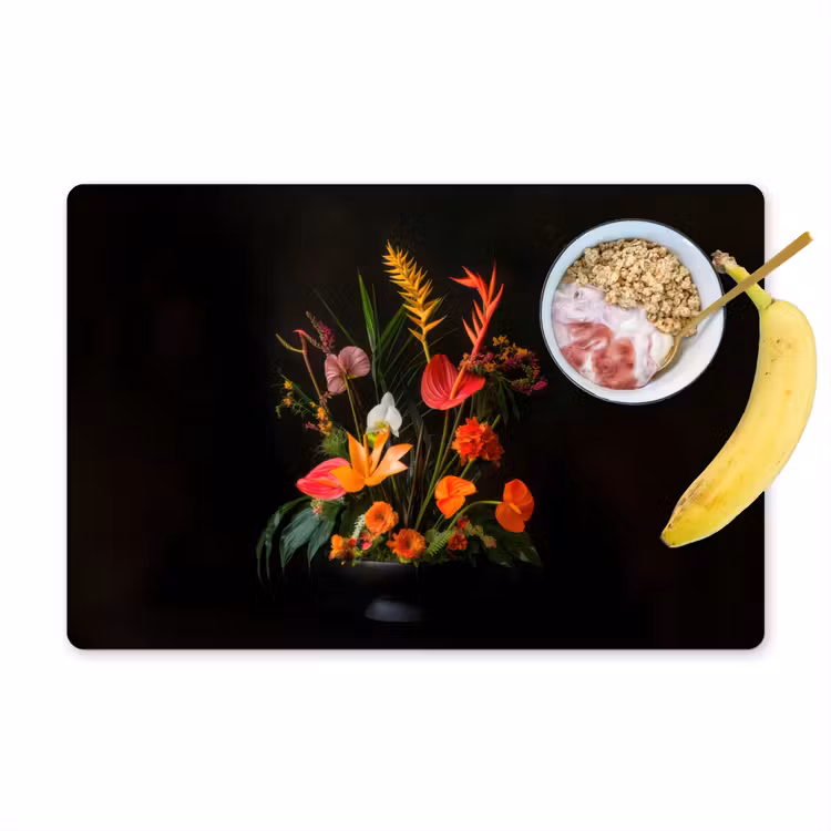Placemat vinyl - Schaal - Boeket - Bloemen — 1
