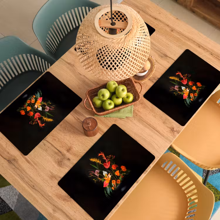 Placemat vinyl - Schaal - Boeket - Bloemen — 3