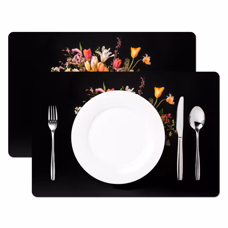 Placemat vinyl - Vaas - Bloemen - Tulpen — 2