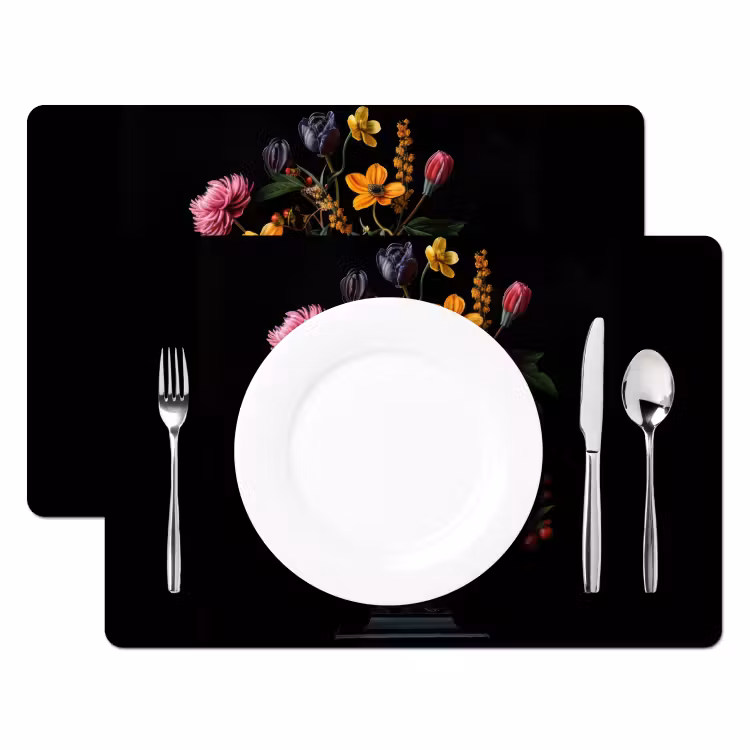 Placemat vinyl - Sierlijk - Boeket - Bladeren — 2