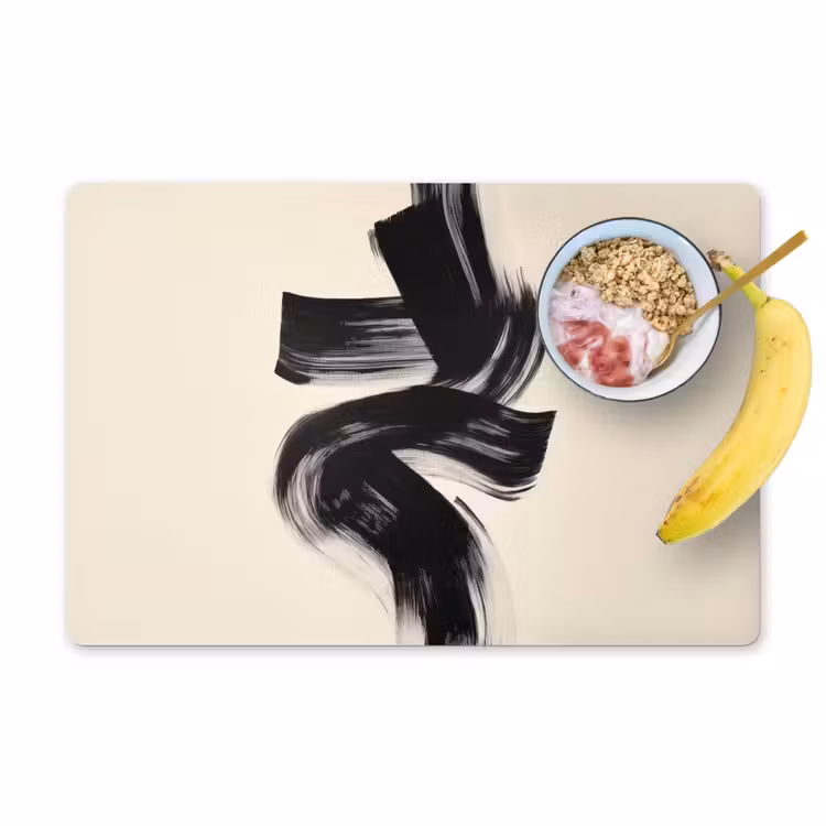 Placemat vinyl - Strepen - Zwart - Abstract — 1