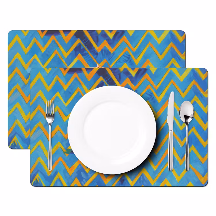 Placemat vinyl - Mok - Koffie - Zigzag - Slagroom — 2