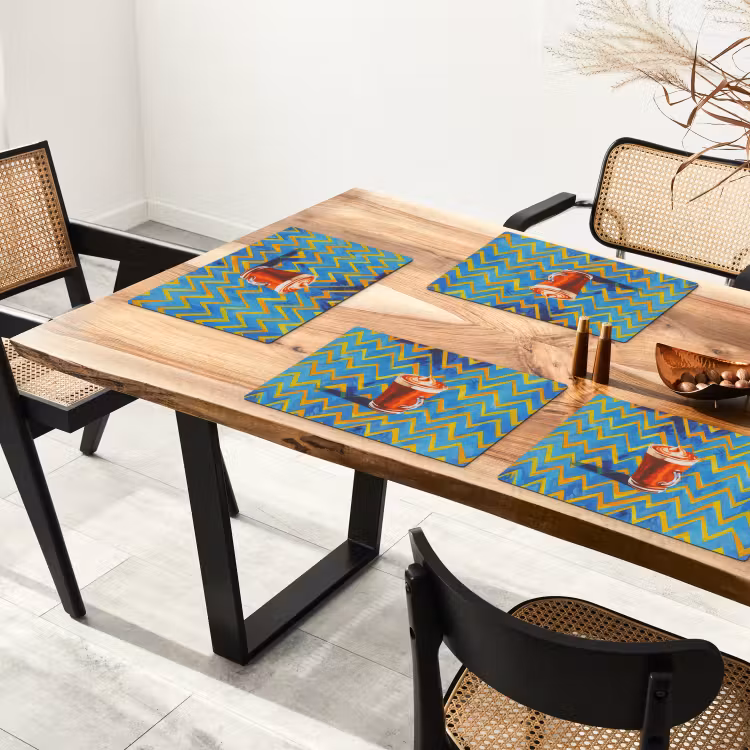 Placemat vinyl - Mok - Koffie - Zigzag - Slagroom — 4