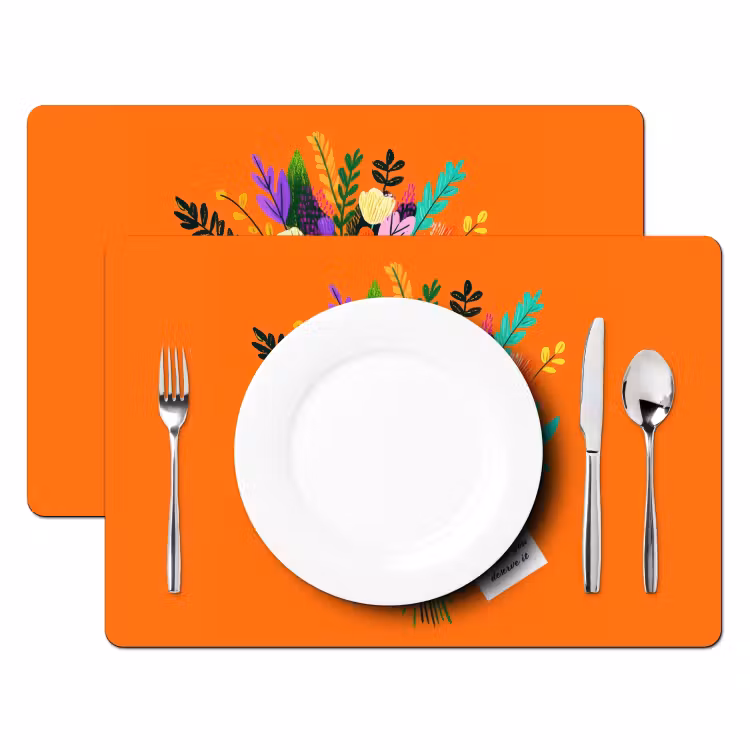 Placemat vinyl - Kaartje - Boeket - Bloemen — 2