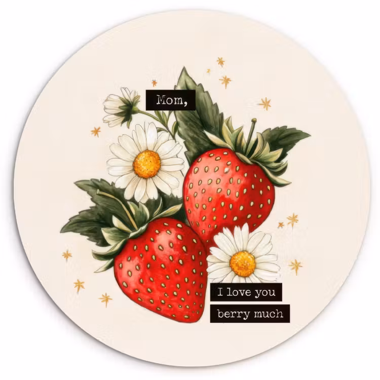 Muurcirkel - Aardbeien - Madeliefjes - Quote - Sterretjes — 1