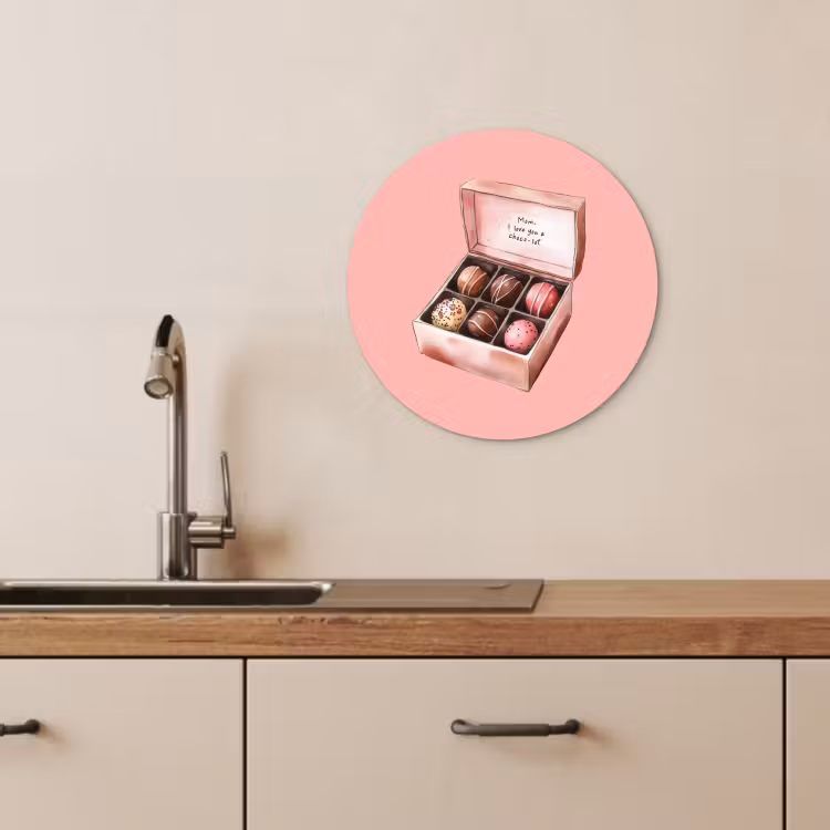 Muurcirkel - Doosje - Bonbons - Liefdevolle - Tekst — 1