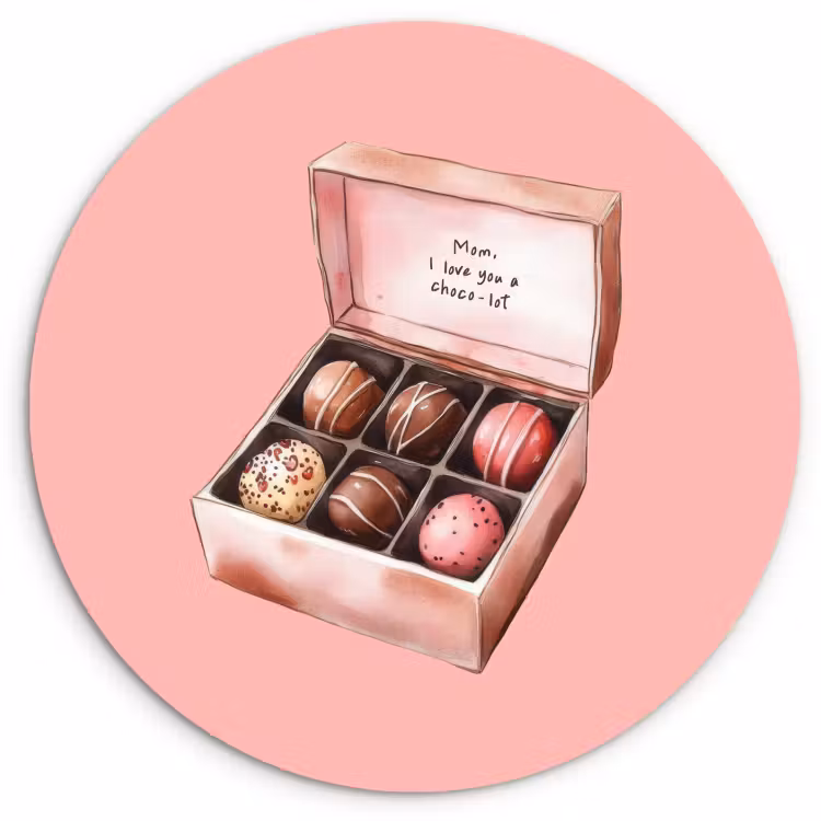 Muurcirkel - Doosje - Bonbons - Liefdevolle - Tekst — 4