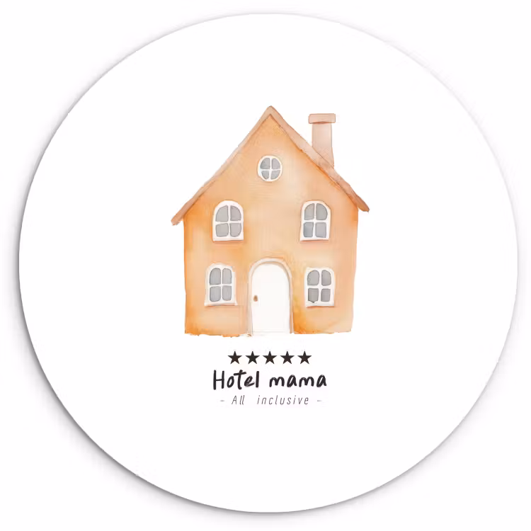 Muurcirkel - Oranje - Huisje - Quote - Hotel — 1