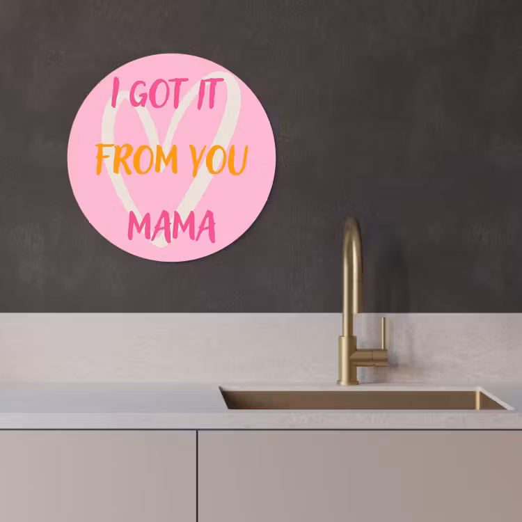 Muurcirkel - Mama - Quote - Hart - Roze — 3
