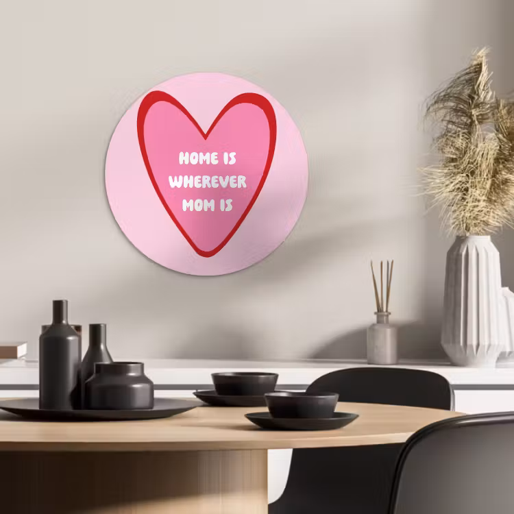 Muurcirkel - Quote - Moeder - Roze — 2