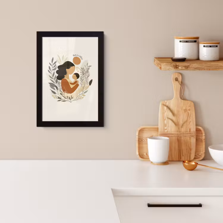 Poster met lijst - Illustratie - Quote - Moeder — 2