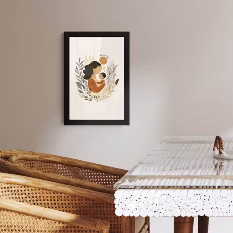 Poster met lijst - Illustratie - Quote - Moeder — 3