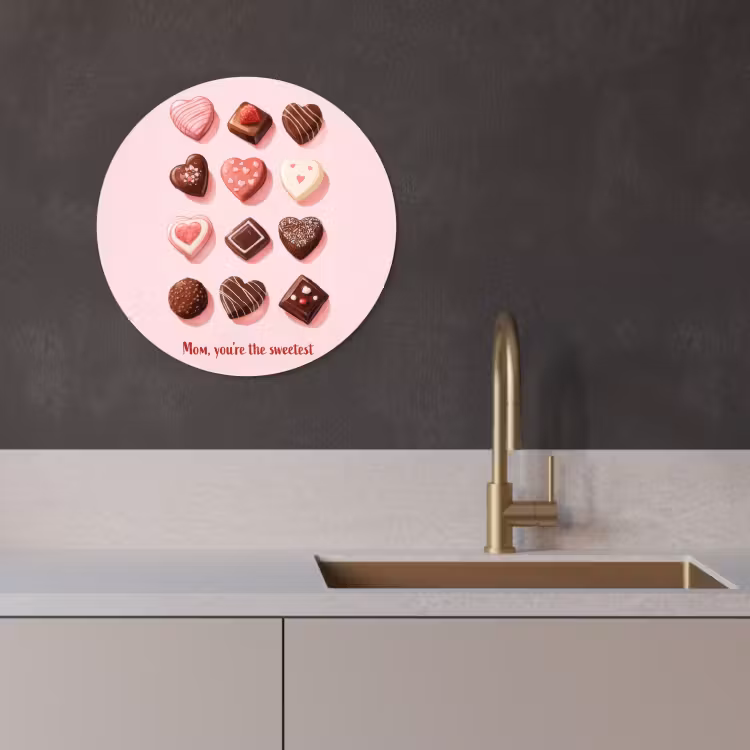 Muurcirkel - Chocolaatjes - Hartvormig - Liefste — 3