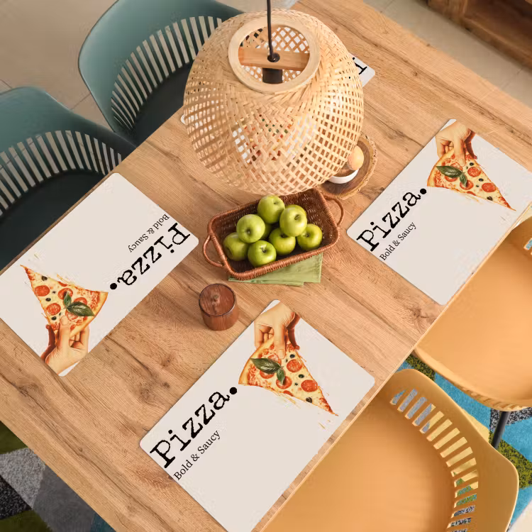 Placemat vinyl - Pizza - Kaas - Pepperoni — 3