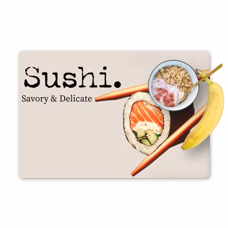 Placemat vinyl - Sushi - Zalm - Rijst - Japans — 1