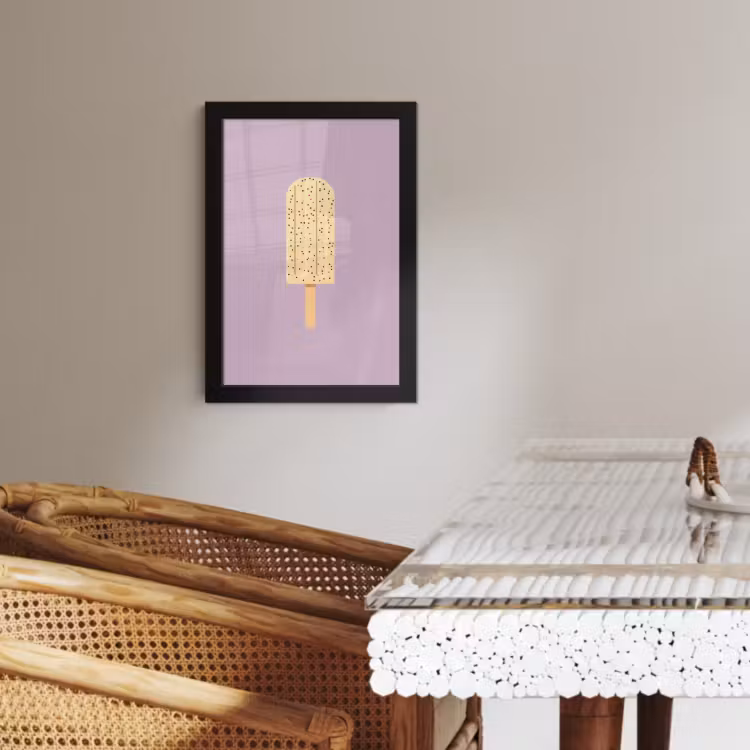 Poster met lijst - Beige - Ijsje - Spikkels — 4
