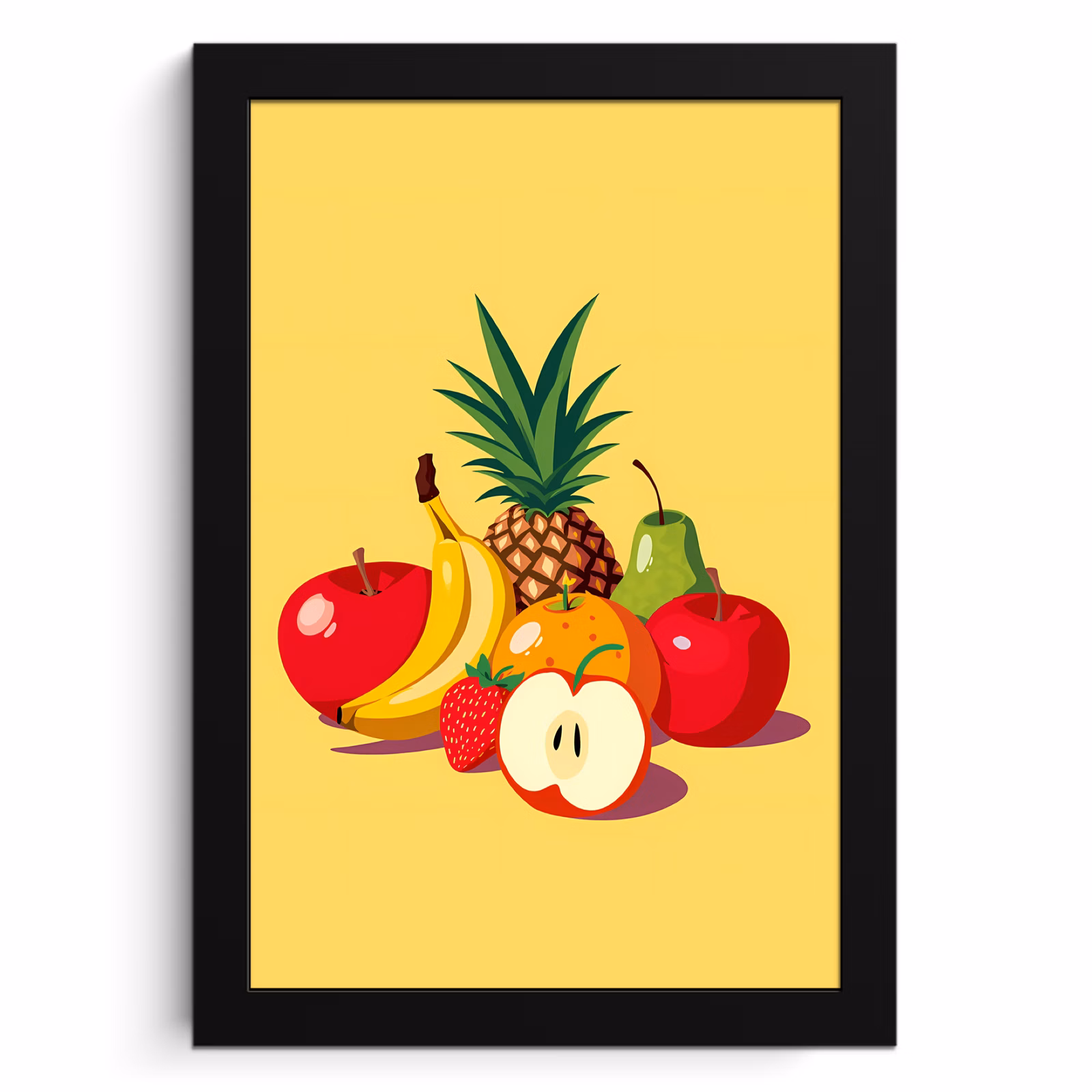 Poster met lijst - Fruit - Illustratie - Kleurrijk — 1