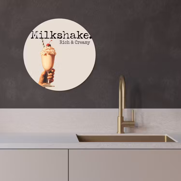 Muurcirkel - Milkshake - Kers - Rietje — 2