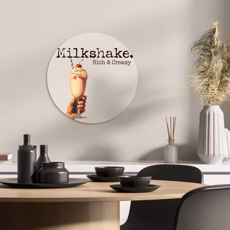 Muurcirkel - Milkshake - Kers - Rietje — 4