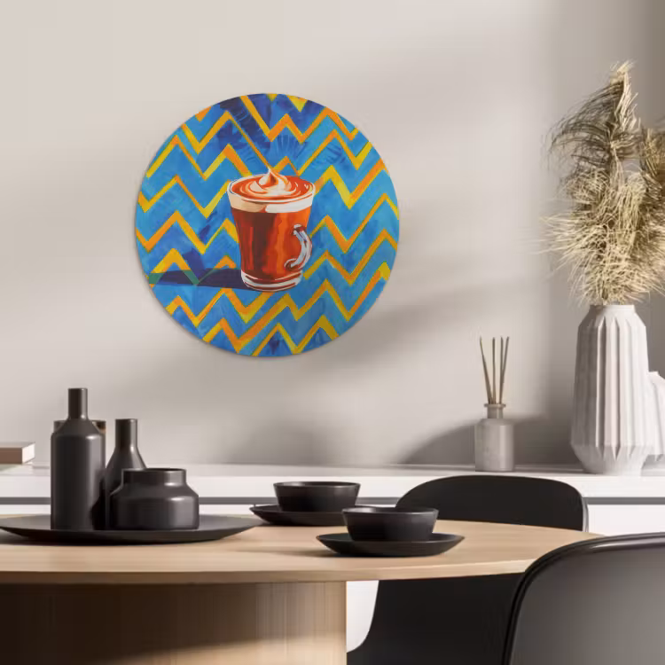 Muurcirkel - Mok - Koffie - Zigzag - Slagroom — 3