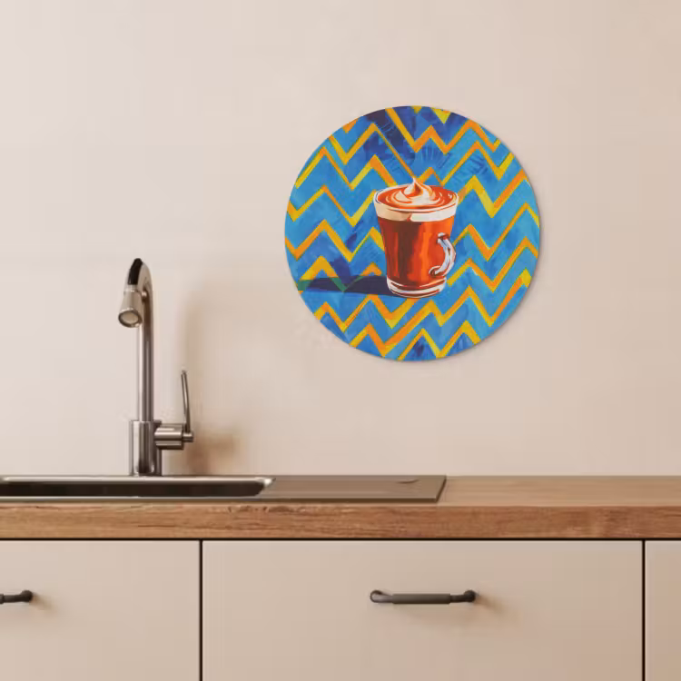 Muurcirkel - Mok - Koffie - Zigzag - Slagroom — 4