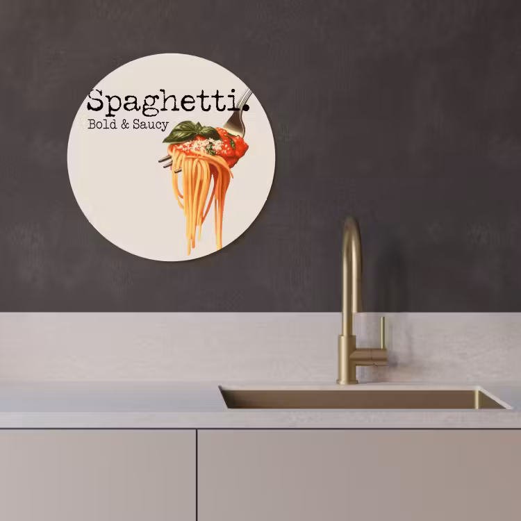 Muurcirkel - Spaghetti - tomatensaus - Parmezaanse kaas — 1