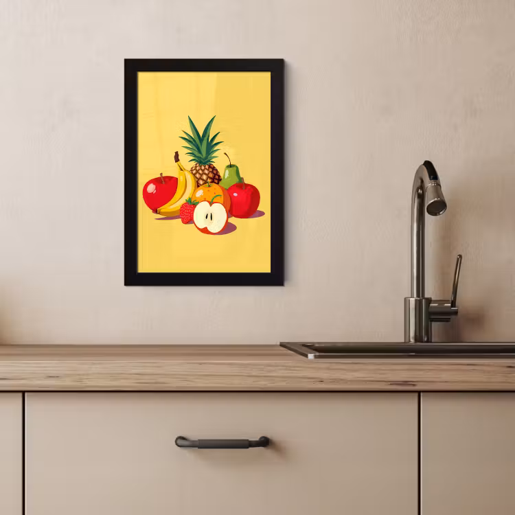 Poster met lijst - Fruit - Illustratie - Kleurrijk — 4