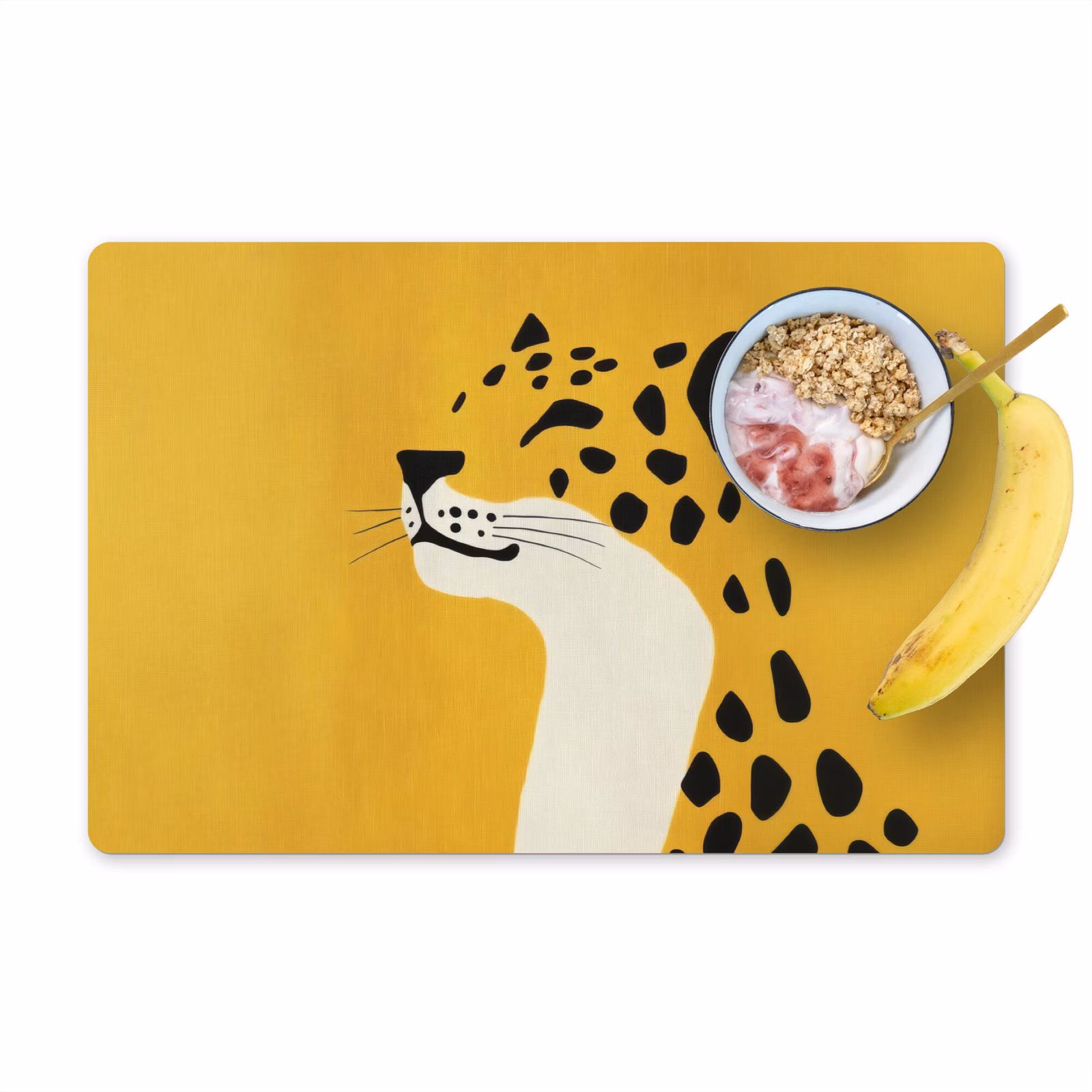 Placemat vinyl - Cheetah - Illustratie - Geel — 1