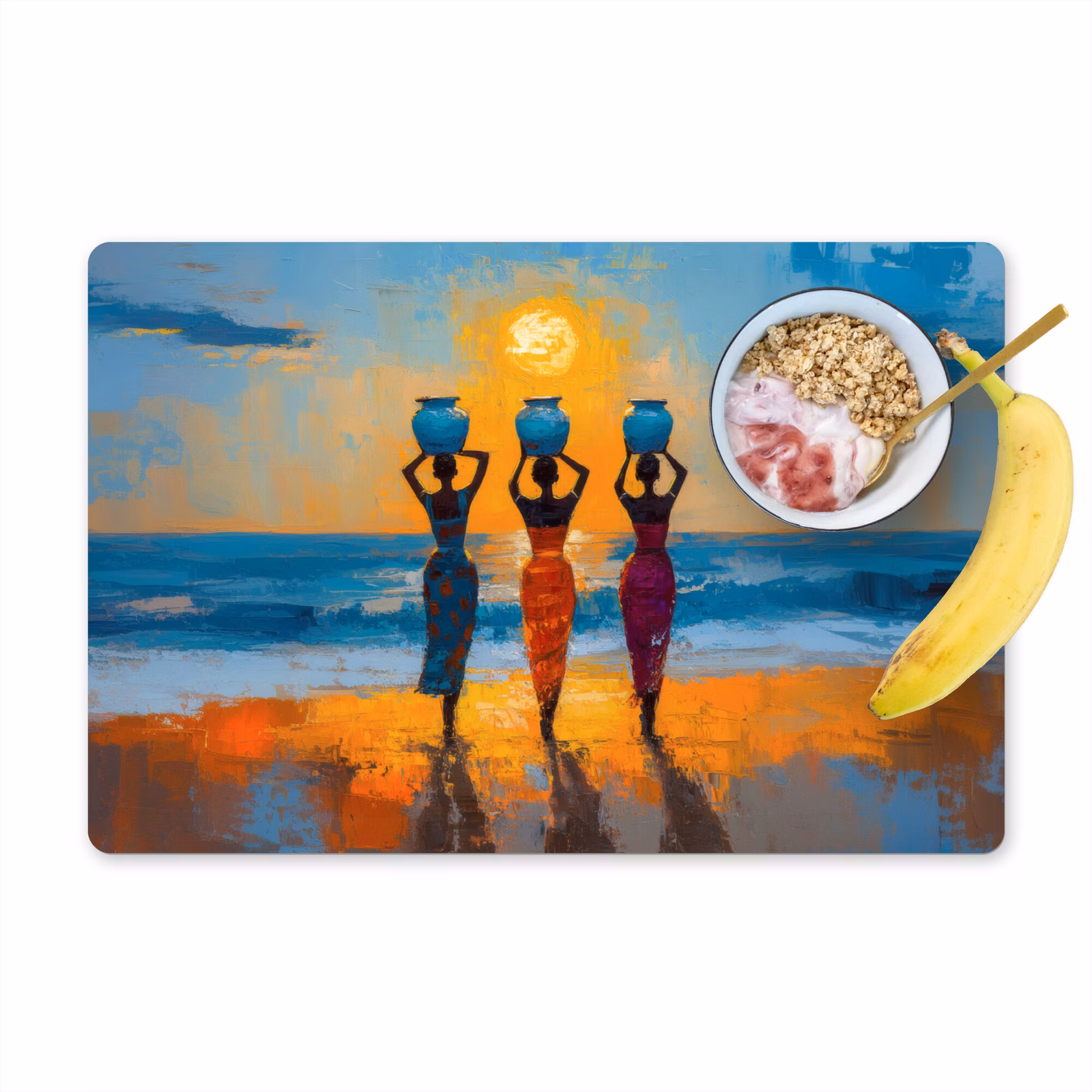 Placemat vinyl - Vrouwen - Strand - Zondsondergang — 1