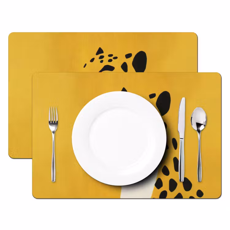 Placemat vinyl - Cheetah - Illustratie - Geel — 2