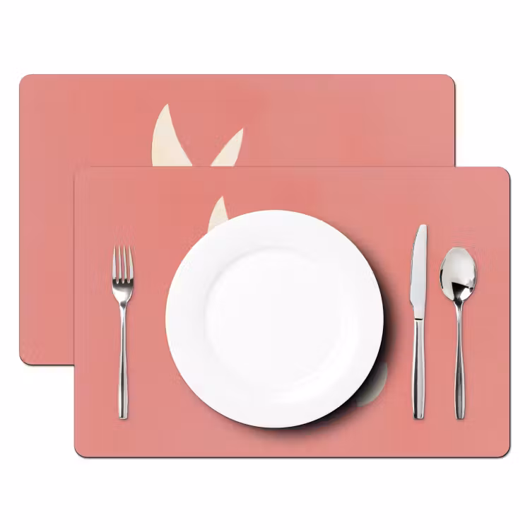 Placemat vinyl - Duiven - Wit - Sierlijk — 2