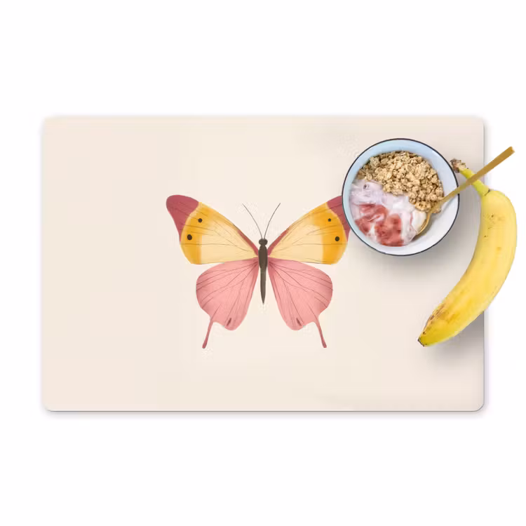 Placemat vinyl - Vlinder - Illustratie - Roze — 1