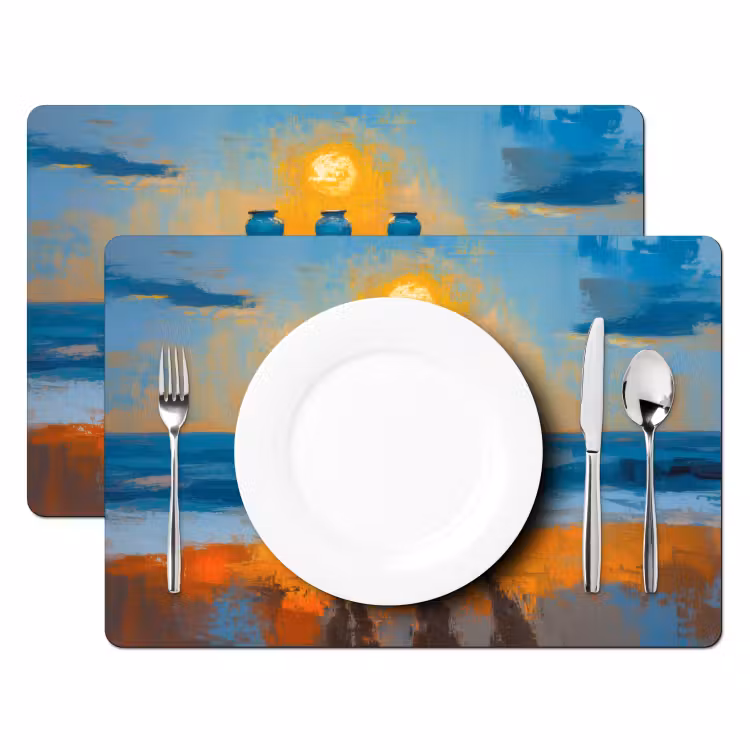 Placemat vinyl - Vrouwen - Strand - Zondsondergang — 2