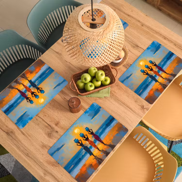 Placemat vinyl - Vrouwen - Strand - Zondsondergang — 3