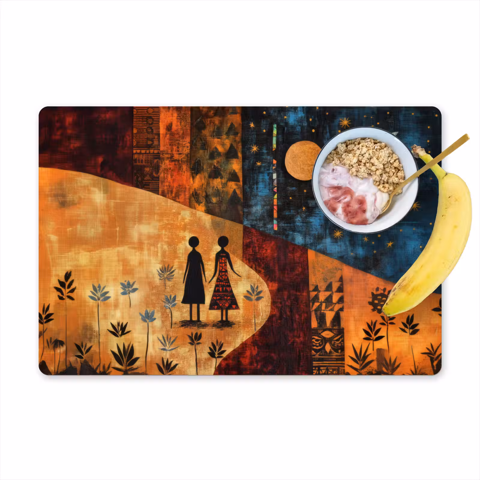 Placemat vinyl - Silhouetten - Abstract - Zon - Maan — 1