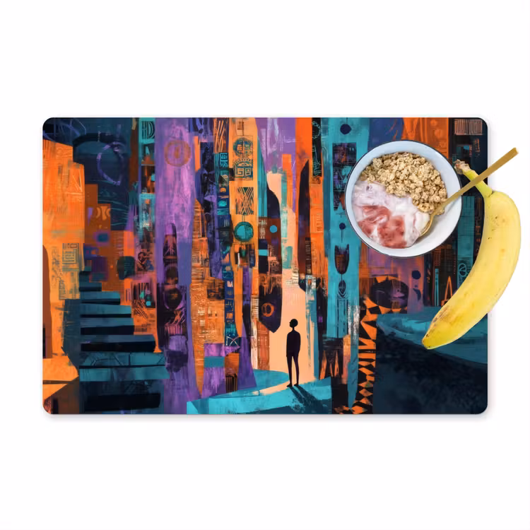 Placemat vinyl - Abstract - Figuren - Kleurrijk — 1