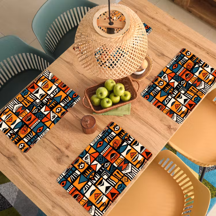 Placemat vinyl - Abstract - Gezichten - Mozaïek — 3