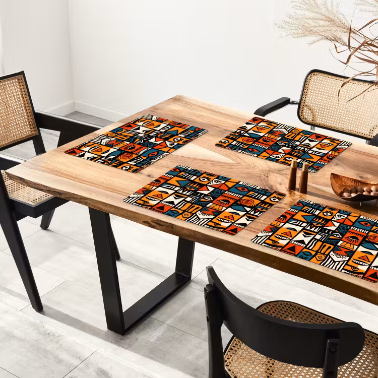 Placemat vinyl - Abstract - Gezichten - Mozaïek — 4