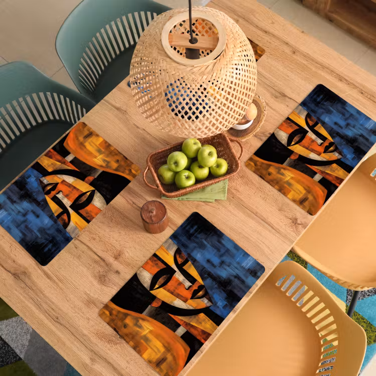 Placemat vinyl - Abstract - Portret - Kleurvakken — 3